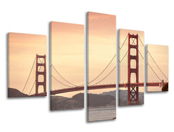 5-dijelna zidna slika GRAD / SAN FRANCISCO ME116E50