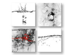 Slike na platnu Abstract moments 4-dijelni Kolaž XOBKOL22E42