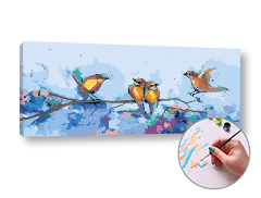 Slikanje brojevima PTICE ZIMI - srednje težine