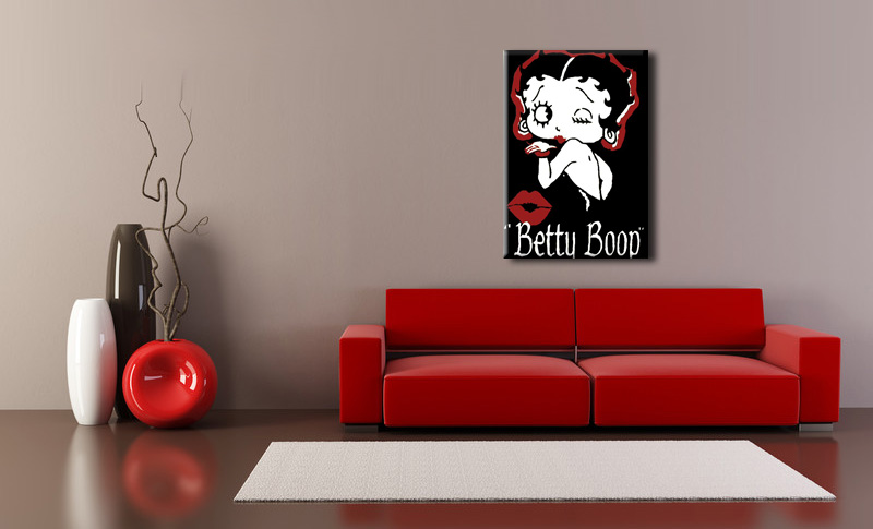 Ručno slikane slike na platnu na platnu POP Art Betty Boop 1-dijelna 