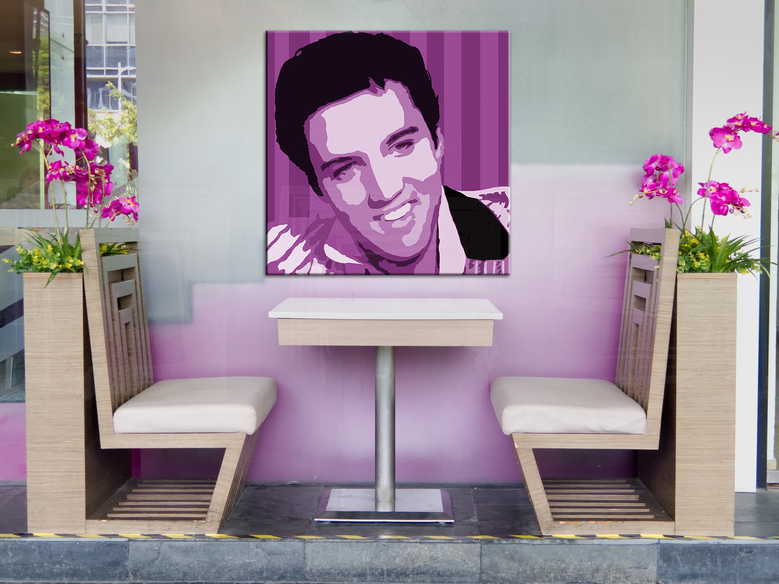 Ručno slikane slike na platnu na platnu POP ART Elvis Presley 1-dijelna