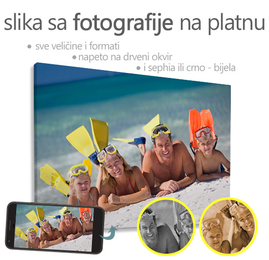 Fotografija na platnu - PRAVOKUTNIK - razne dimenzije