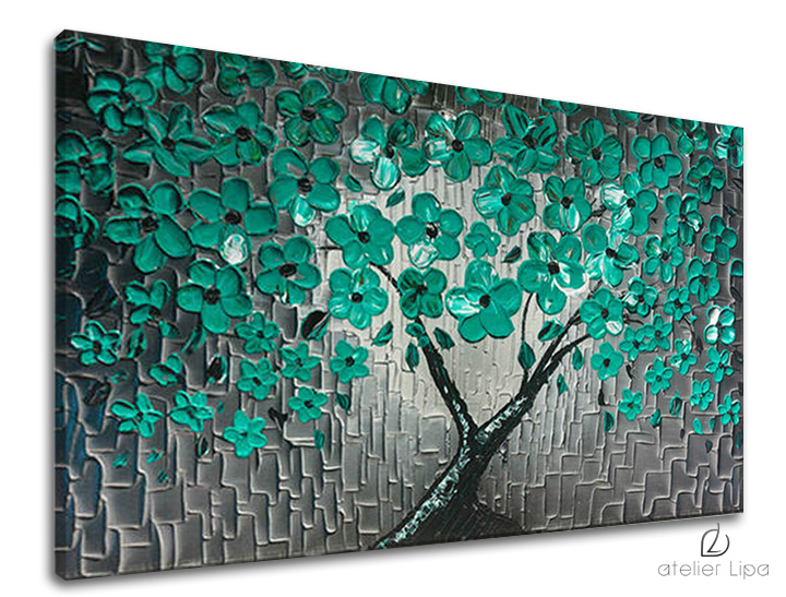 Autorska reprodukcija na platnu CVIJEĆE 100x60 cm