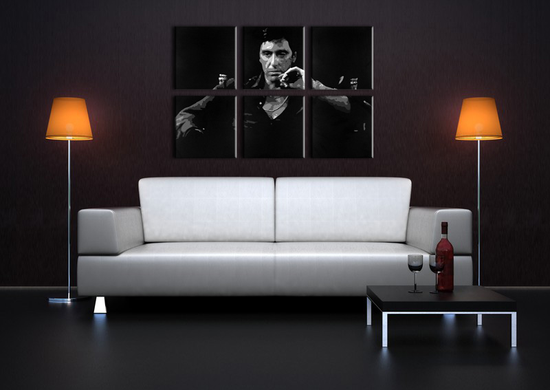 Oslikana POP ART zidna slika SCARFACE-AL PACINO 210x140 cm
