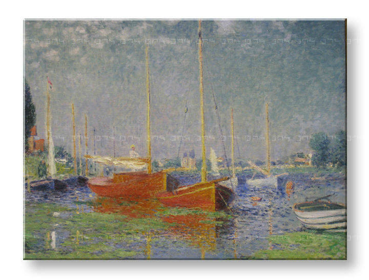 Slika na platnu RED BOATS AT ARGENTEUIL – Claude Monet 