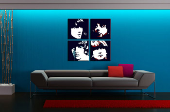 Ručno oslikana POP Art slika BEATLES 4 piece beat | različite veličine