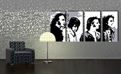 Ručno oslikana POP Art slika Beatlesi od 4 dijela bea5 | različite veličine