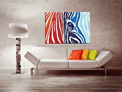 Ručno oslikana POP Art slika BOJE 1 komad zebra | različite veličine