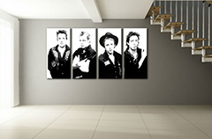 Ručno oslikana POP Art slika Clash, 4 komada gline | različite veličine