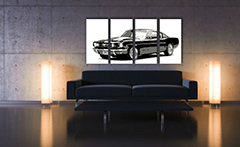 Ručno oslikana POP Art slika Ford Mustang fm iz 4 dijela | različite veličine