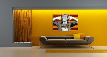 Ručno oslikana POP Art slika Francesco Totti mališan od 3 dijela | različite veličine
