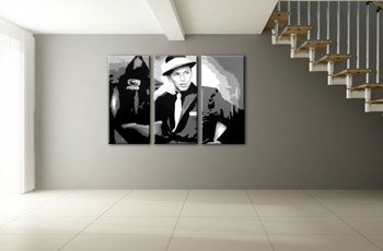 Ručno oslikana POP Art slika Frank Sinatra grijeh od 3 dijela | različite veličine