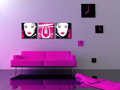 Ručno oslikana POP Art slika I-GIRL 3 dijela pw | različite veličine