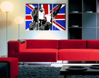 Ručno oslikana POP Art slika Ian Brown, 3 dijela ib4 | različite veličine