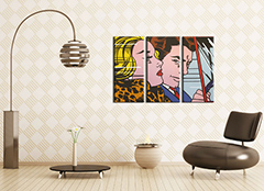 Ručno oslikana POP Art slika LICHTENSTEIN 3 dijela li4 | različite veličine
