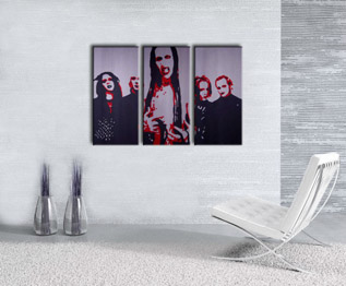 Ručno oslikana POP Art slika Marilyn Manson 3 dijela mm | različite veličine