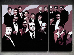 Ručno oslikana POP Art slika Obitelj MAFIJA od 2 dijela obitelji | različite veličine