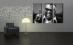 Ručno oslikana POP Art slika Ray Charles 3 dijela rc | različite veličine
