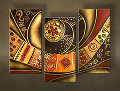 Ručno oslikana slika APSTRAKT 3-dijelna NU0031E3 | različite veličine