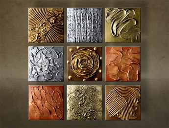 Ručno oslikana slika APSTRAKT 9 dijelova NU0039E9 | različite veličine