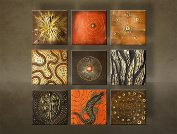 Ručno oslikana slika APSTRAKT 9 dijelova NU0041E9 | različite veličine