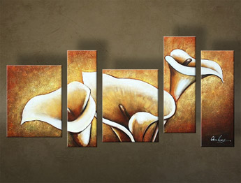 Ručno oslikana slika CVIJEĆE 5-dijelna NU0032E5 | različite veličine