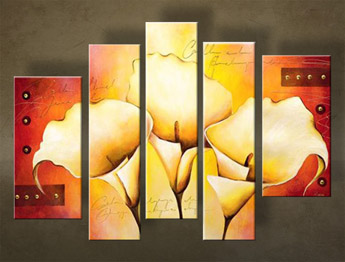 Ručno oslikana slika CVIJEĆE 5-dijelna NU0033E5 | različite veličine