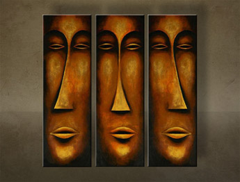 Ručno oslikana slika Inspiracija 3-dijelna NU0030E3 | različite veličine