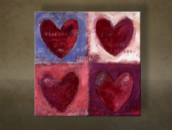 Ručno oslikana slika LJUBAV 1 komad NU0003E1 | različite veličine