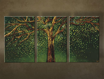 Ručno oslikana slika stabla od 3 dijela NU0029E3 | različite veličine