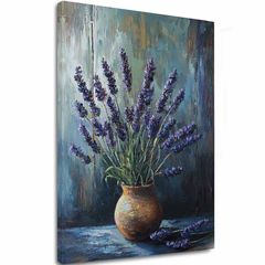 Slika lavandina harmonija | Soba u glinenoj vazi | Akrilni detalji 40x60 cm