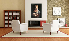 Slika na platnu DAMA S HRABROM - Leonardo da Vinci 00 REP024