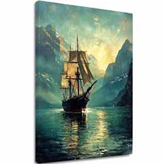 Slika na platnu Jedrilica - Romantični ukras