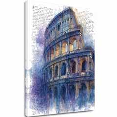 Slika na platnu Koloseum u plavom - Rim na zidu