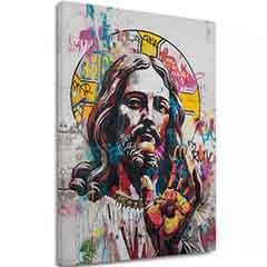 Slika POP WARRIOR na platnu | Oslikana struktura