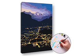 Slikanje po brojevima - Noćni grad | Niska razina težine