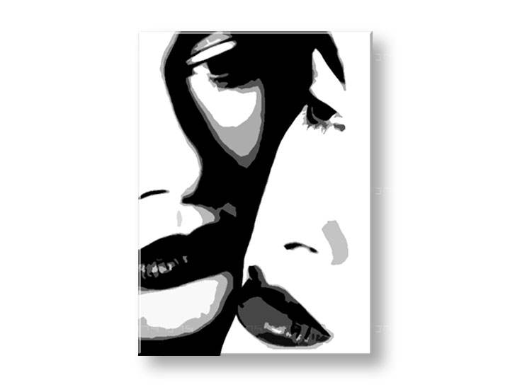 Ručno slikane slike na platnu na platnu POP Art Two women 1-dijelna 