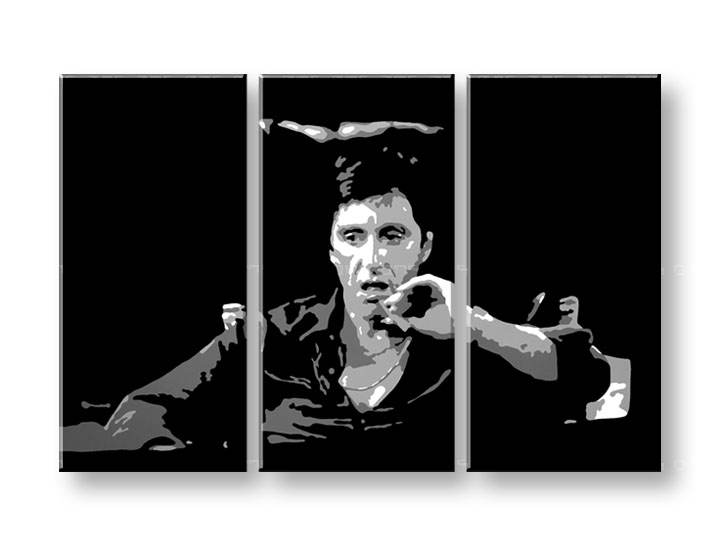 Ručno slikani Pop Art - Popust 25 % AL PACINO 3-delne 120x80 cm al16/24h