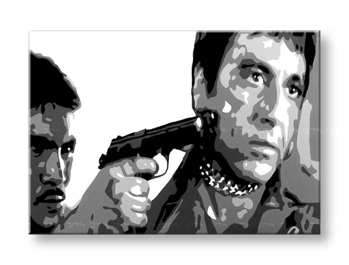 Ručno slikane slike na platnu na platnu POP Art AL PACINO 1-dijelna 