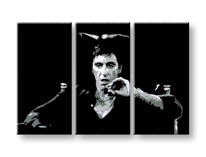 Ručno slikani Pop Art - Popust 25 % AL PACINO 3-delne 120x80 cm al27/24h