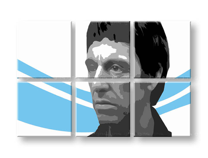 Ručno slikane slike na platnu na platnu POP Art Scarface - AL PACINO 6-dijelna 1