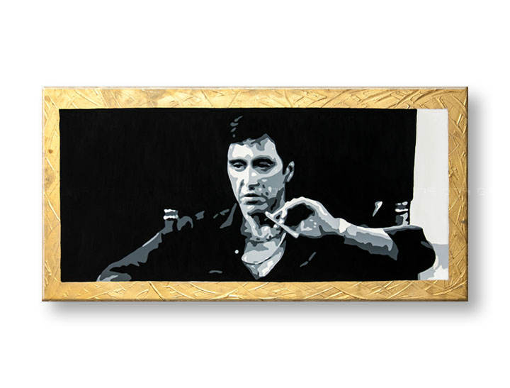 Ručno slikane slike na platnu na platnu POP Art AL PACINO 3-dijelna 