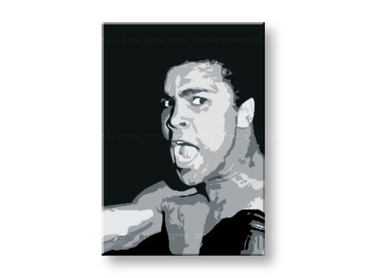 Ručno slikane slike na platnu na platnu POP Art Muhamad Ali 1-dijelna 