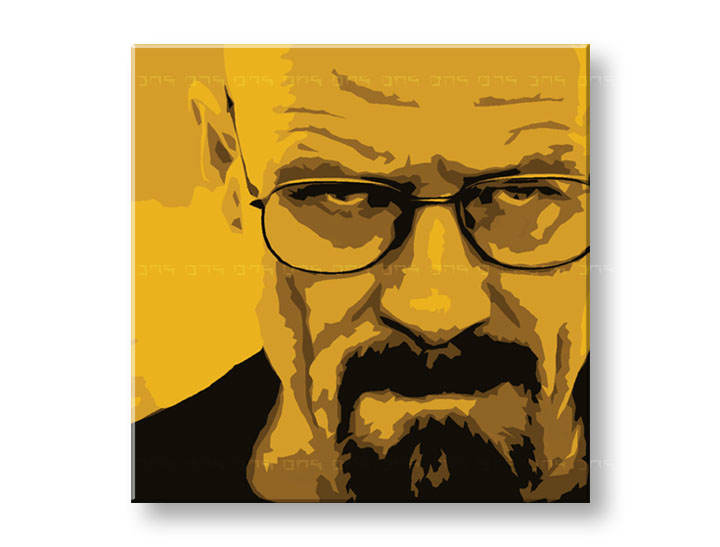 Ručno slikane slike na platnu na platnu POP Art Breaking Bad 4-dijelna 