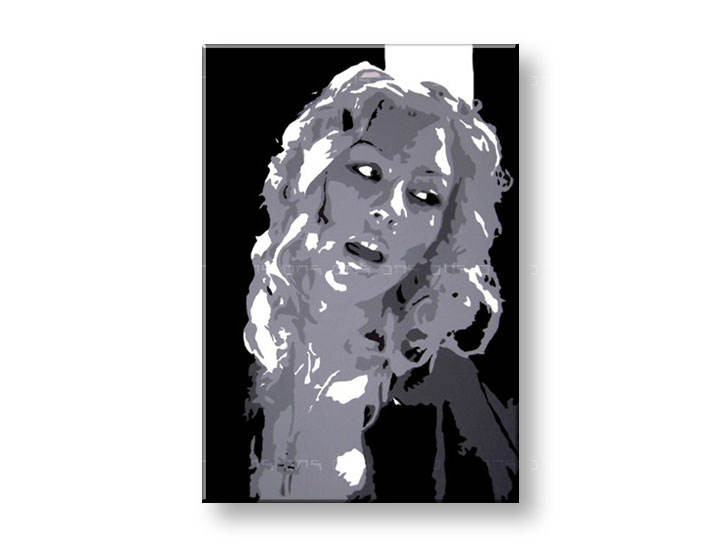 Ručno slikane slike na platnu na platnu POP Art Christina Aguilera 1-dijelna