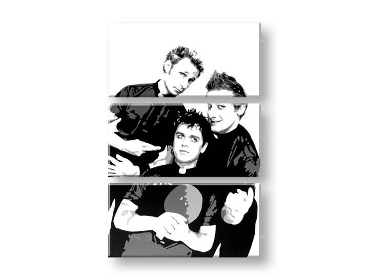 Ručno slikane slike na platnu na platnu POP Art Green Day 3-dijelna 