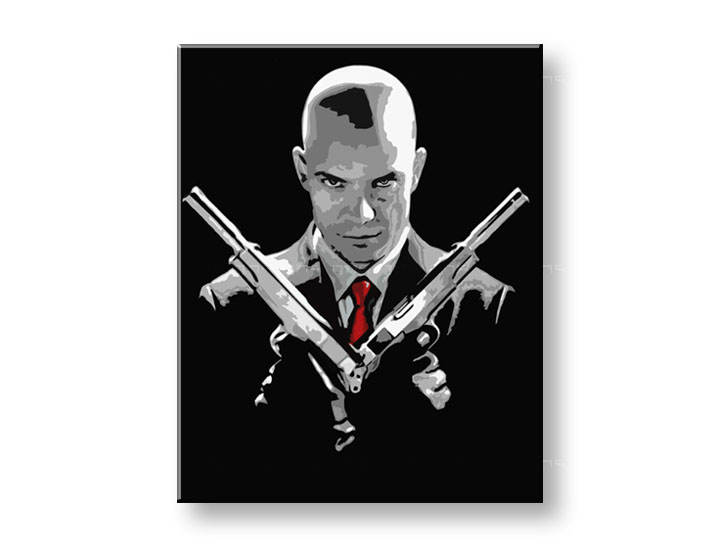 Ručno slikane slike na platnu na platnu POP Art HITMAN 