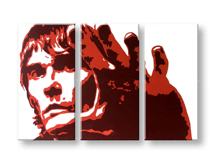 Ručno slikane slike na platnu na platnu POP Art Ian Brown 3-dijelna 