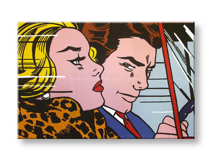 Ručno slikane slike na platnu na platnu POP Art LICHTENSTEIN 3-dijelna 