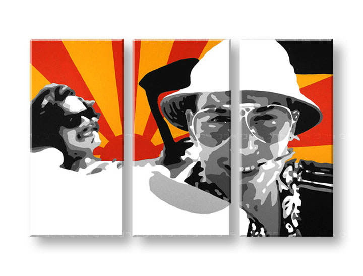 Ručno slikane slike na platnu na platnu POP Art Fear and Loathing in Las Vegas